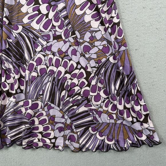 Vivian Shyu Floral Dress Women’s Small Purple Long Sleeve V Neck Midi - Picture 4 of 16